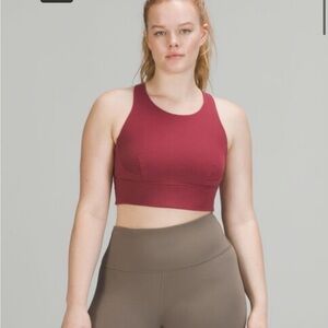 Lululemon Wunder Train Longline Bra *Medium Support, C/D Cup. Size 8. Red